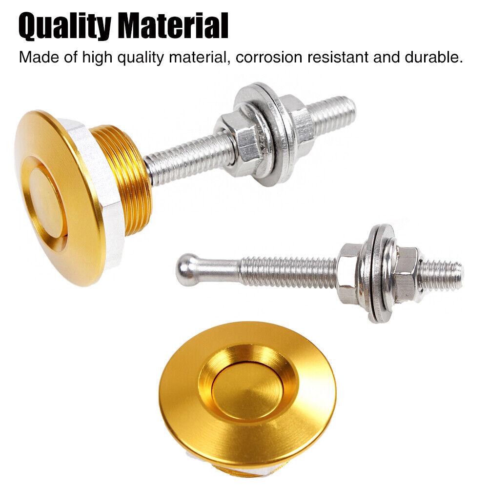 2Pcs Hood Pins Lock Clip Kit for Car Bumper License Plate Hood