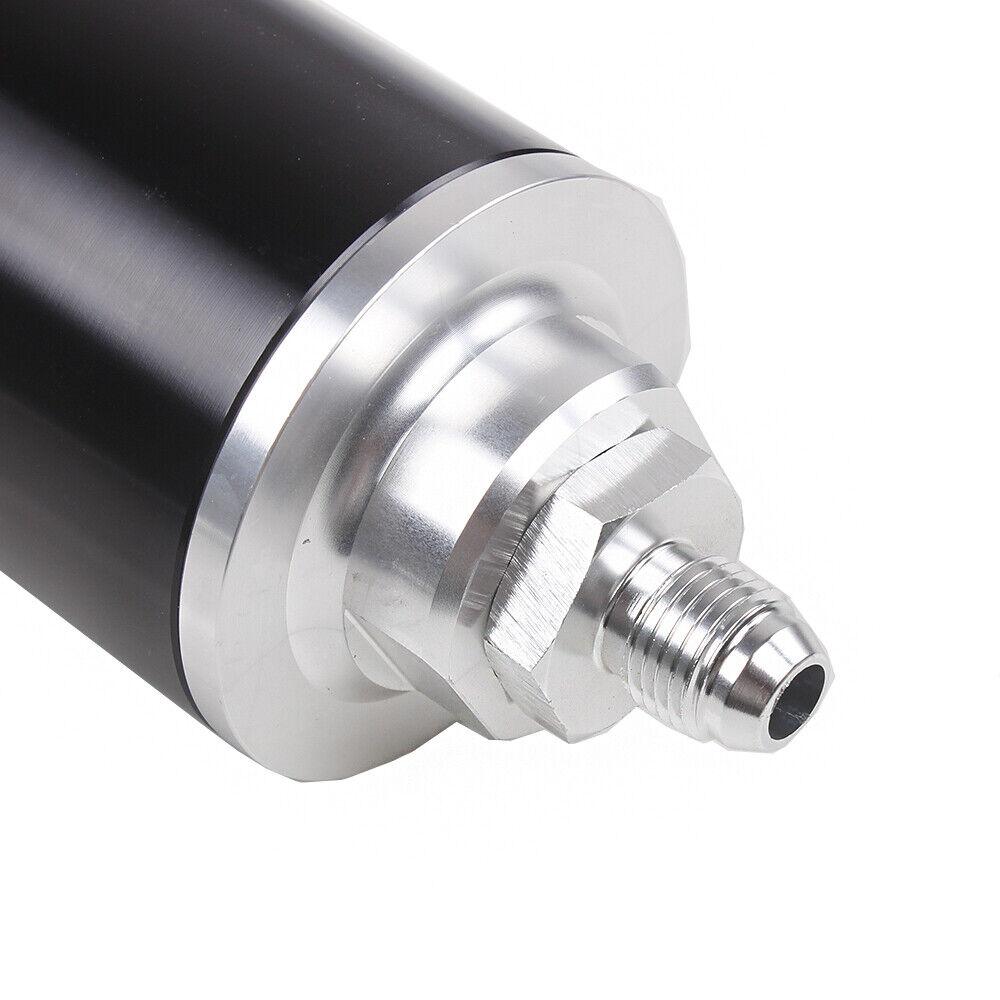 Inline Fuel Filter 30 Micron with 6AN 8AN 10AN Adapter Universal 58MM
