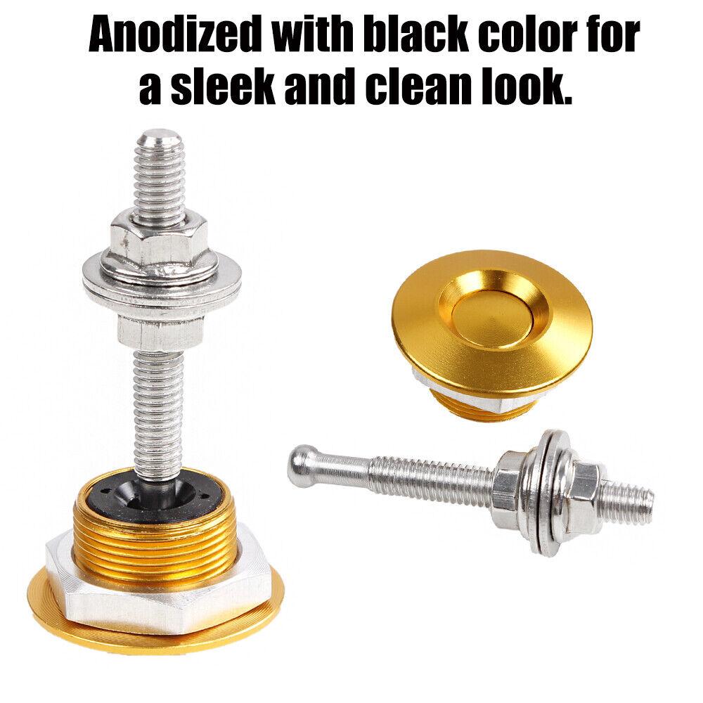 2Pcs Hood Pins Lock Clip Kit for Car Bumper License Plate Hood
