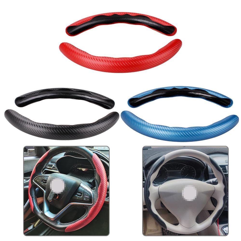 Universal 14 Inch Black Rhinestone Steering Wheel Cover Bling