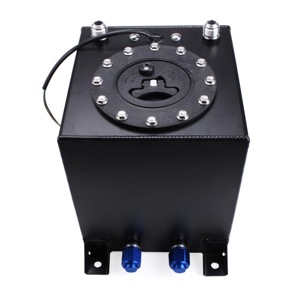 2.5 Gallon 10L Small Auxiliary Fuel Tank with Level Sender Polished Aluminum