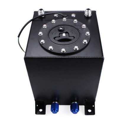 2.5 Gallon 10L Small Auxiliary Fuel Tank with Level Sender Polished Aluminum
