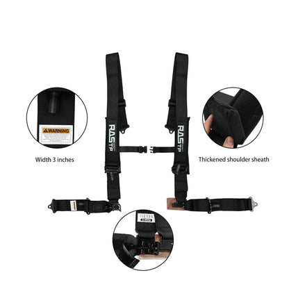 4 Point Go Kart Seat Belt with 3 Inch Padding Advanced Buckle