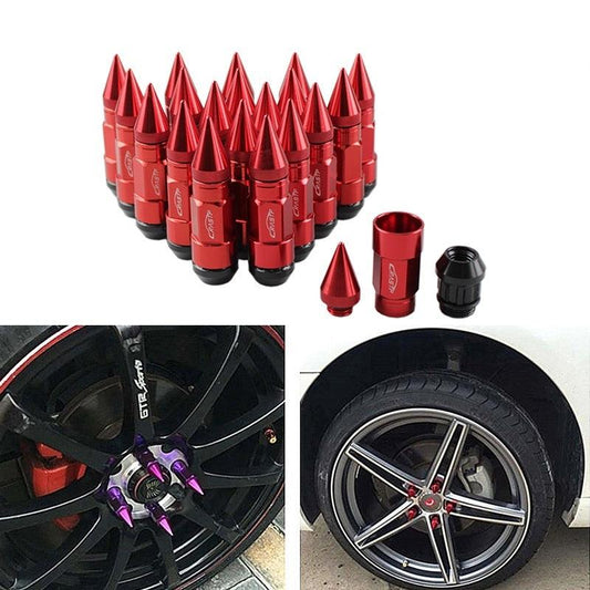 20Pcs Anti Theft Wheel Lug Nuts M12x1.25/1.5 with Spike Extended Tuner Nut