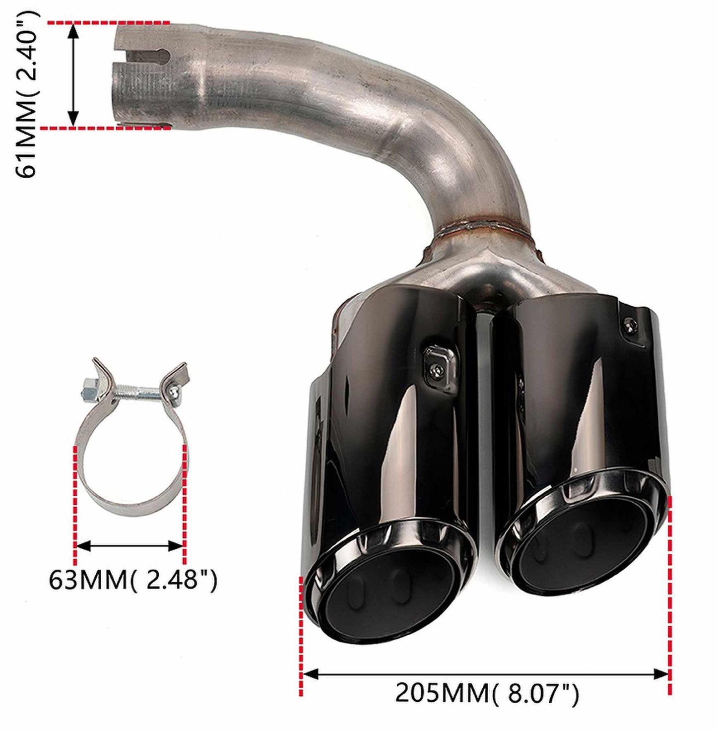2018-2022 Porsche Cayenne Dual Round Exhaust Tip Exhaust Muffler