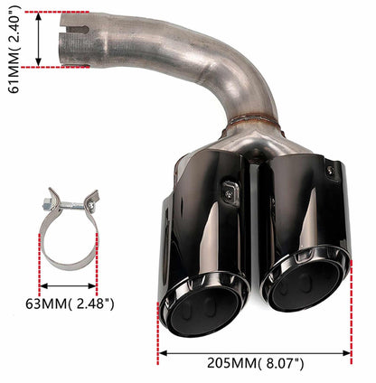2018-2022 Porsche Cayenne Dual Round Exhaust Tip Exhaust Muffler