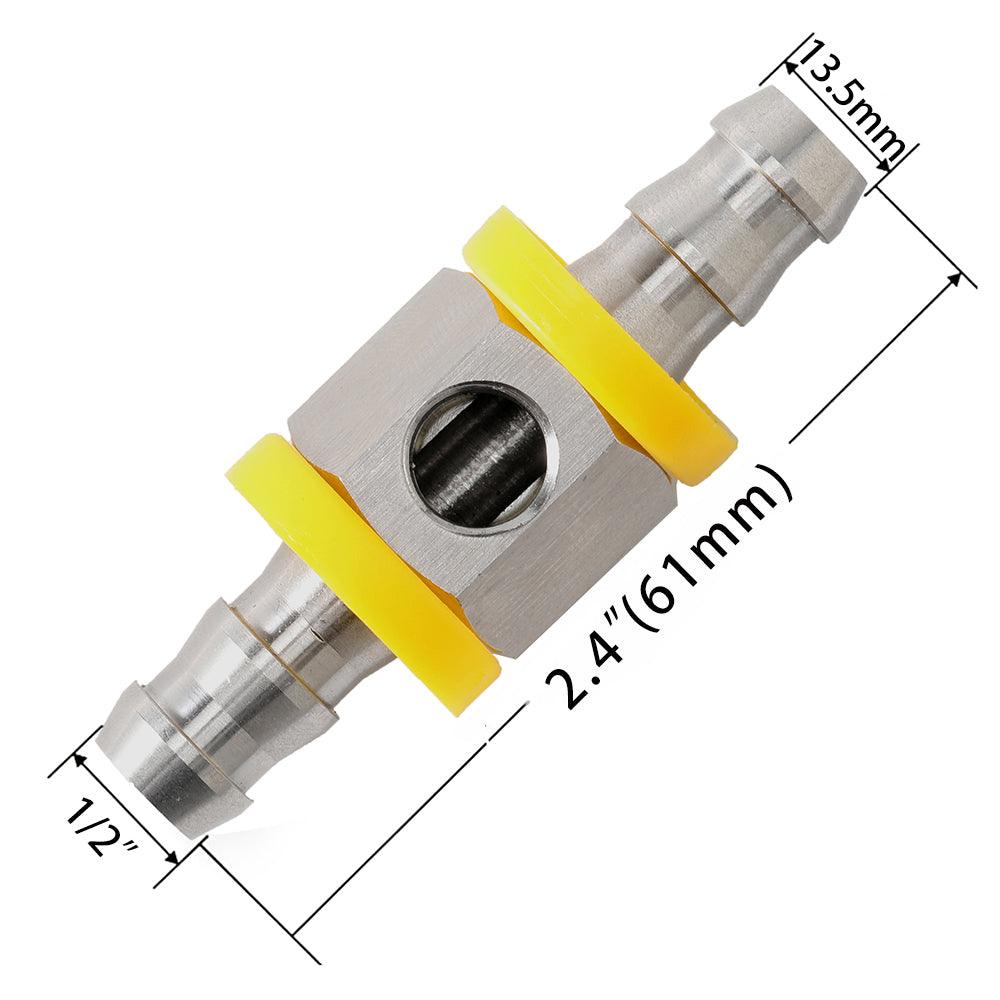 3/8Inch 1/2Inch Fuel Line Fuel Pressure Gauge Sensor T-Fitting Adapter