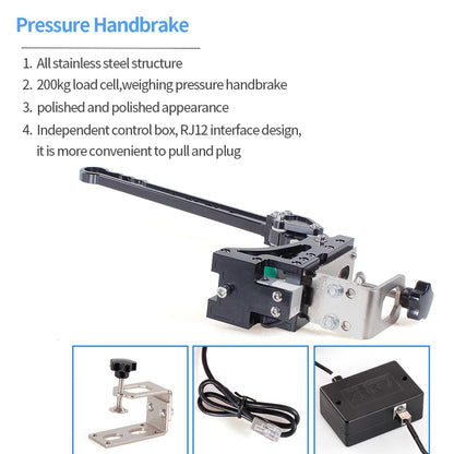 USB Weighing Pressure Handbrake Compatible with Logitech G25 G27 G29 G295 T300 T500