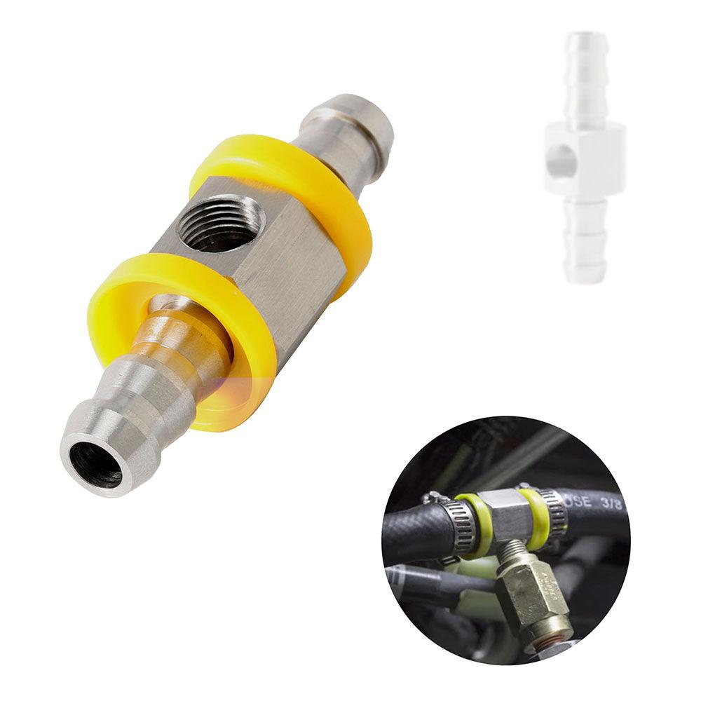 3/8Inch 1/2Inch Fuel Line Fuel Pressure Gauge Sensor T-Fitting Adapter