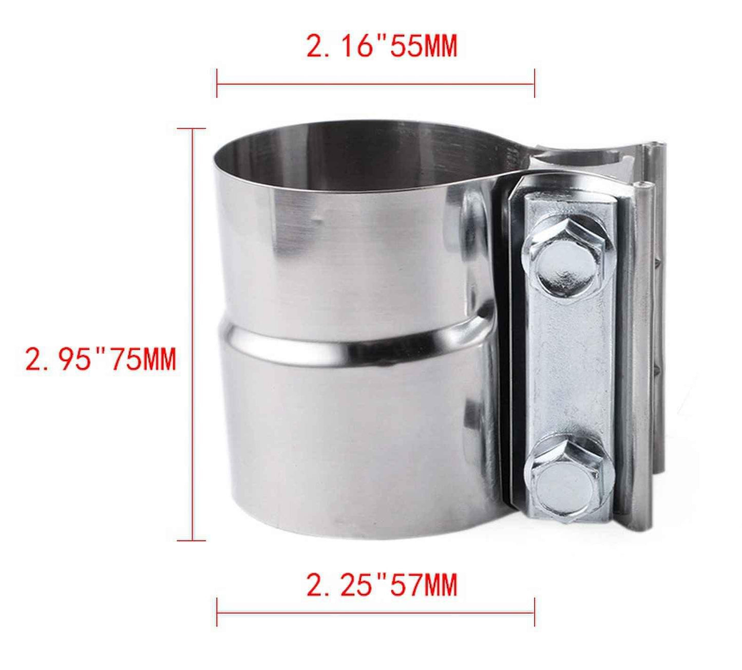 2.25" 2.5" 3.0" Exhaust Band Clamp Reducer Throat Clamp