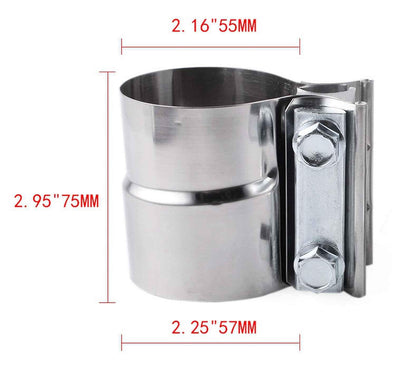 2.25" 2.5" 3.0" Exhaust Band Clamp Reducer Throat Clamp