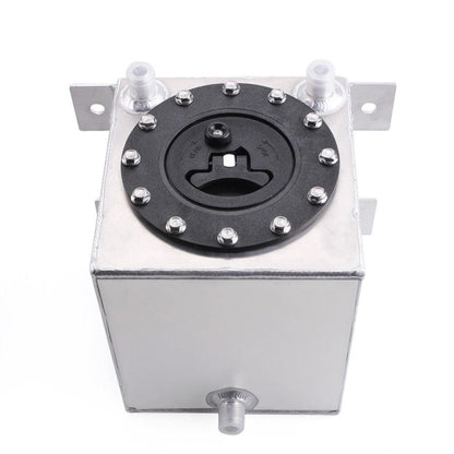 1 Gallon 4L Small Auxiliary Fuel Tank with Cap Polished Aluminum