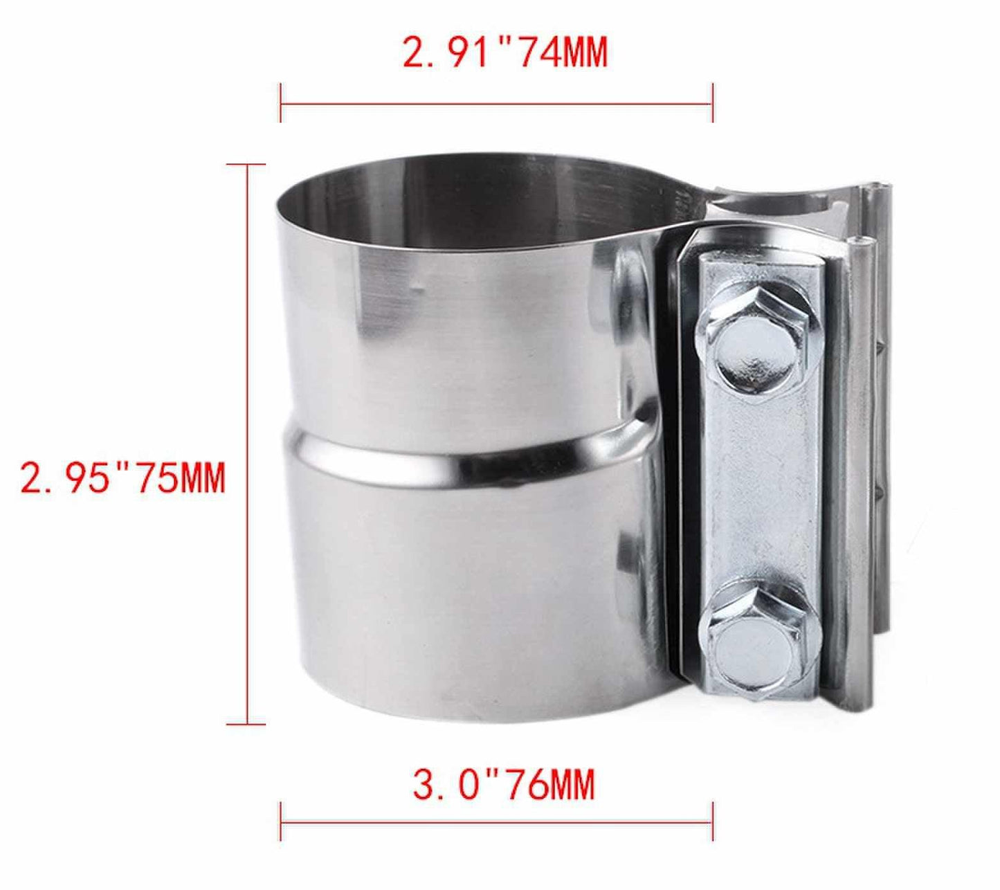 2.25" 2.5" 3.0" Exhaust Band Clamp Reducer Throat Clamp