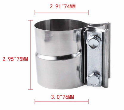 2.25" 2.5" 3.0" Exhaust Band Clamp Reducer Throat Clamp