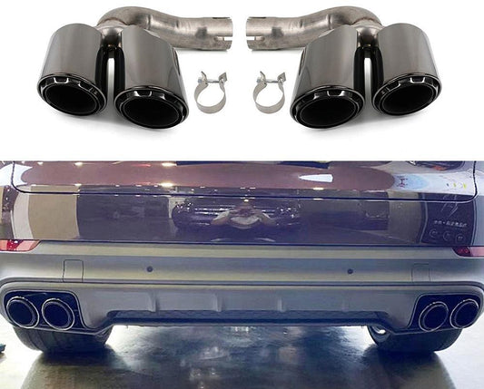 2018-2022 Porsche Cayenne Dual Round Exhaust Tip Exhaust Muffler