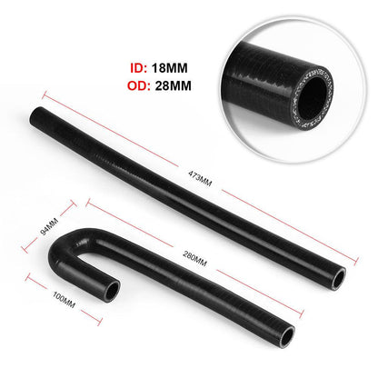 Baffled Engine Oil Separator Oil Catch Tank with Radiator Silicone Hose for BMW N54 335i 535i
