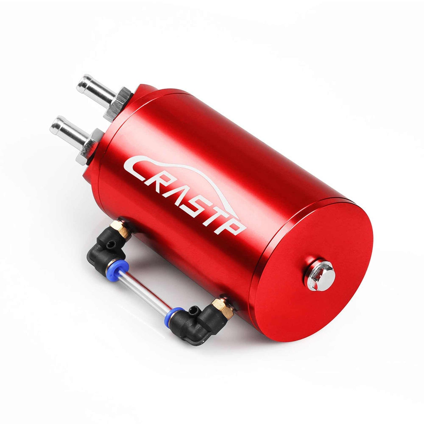 Universal Round Performance Oil Catch Can Polished Aluminum Reservoir