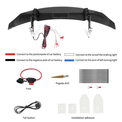 Electric Lift Rear Spoiler Rear Trunk Carbon Fiber Spoiler