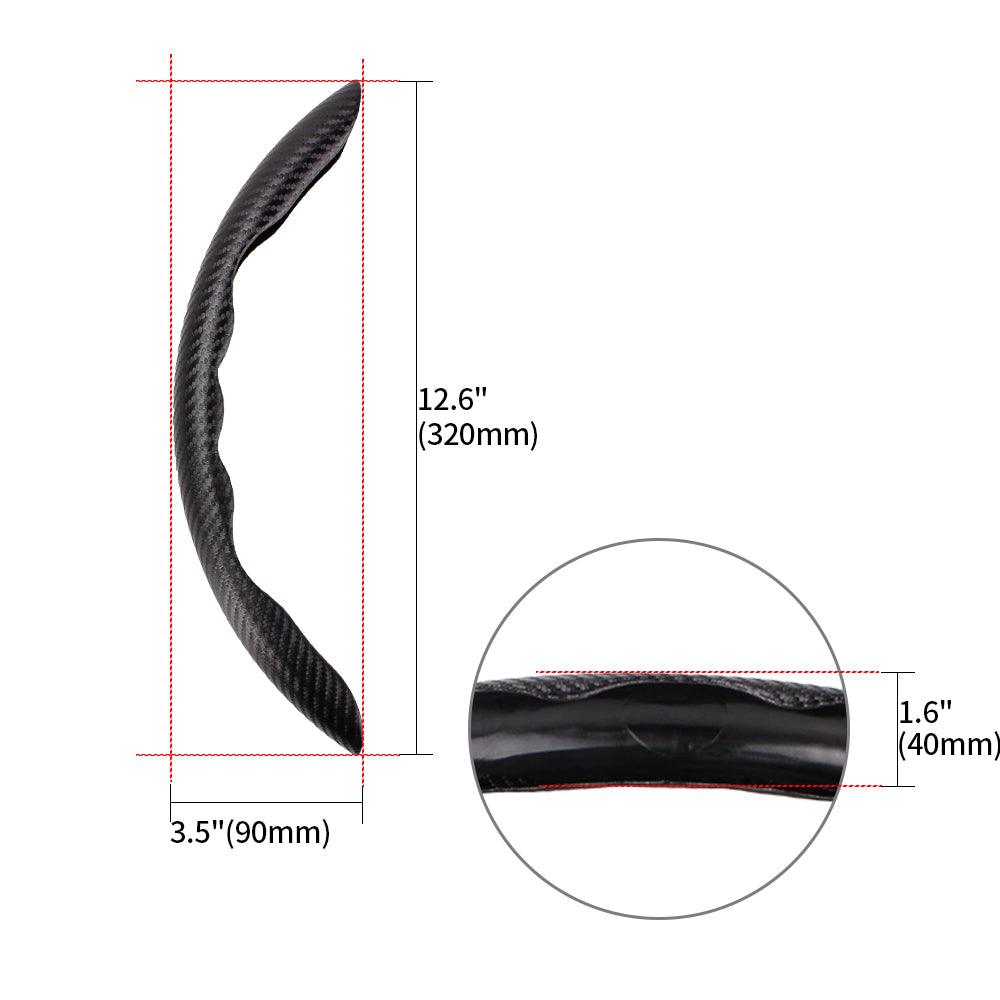Universal 14 Inch Black Rhinestone Steering Wheel Cover Bling