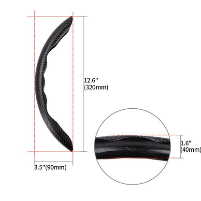 Universal 14 Inch Black Rhinestone Steering Wheel Cover Bling
