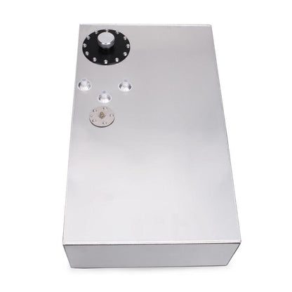 18 Gallon 68L Race Fuel Cell Gas Tank with Cap & Level Sender Polished Aluminum