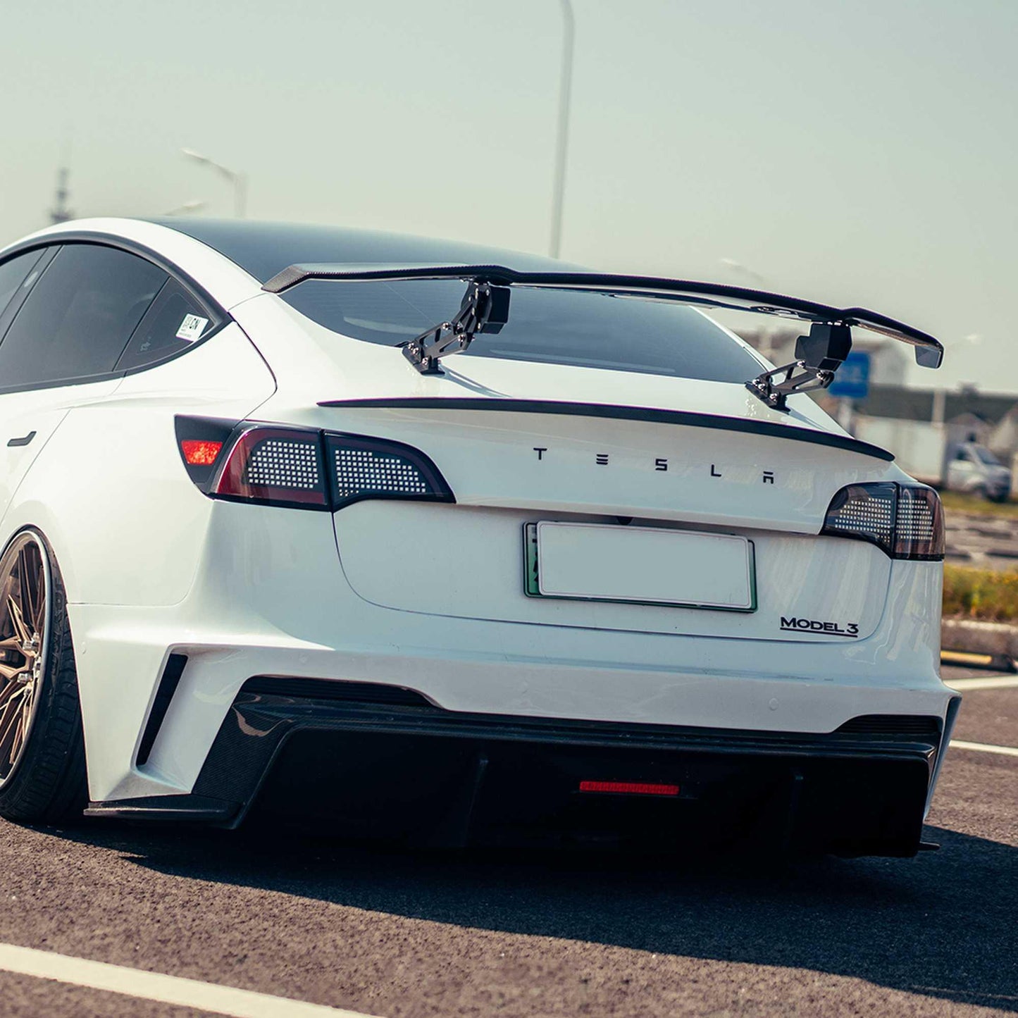 Electric Lift Rear Spoiler Rear Trunk Carbon Fiber Spoiler