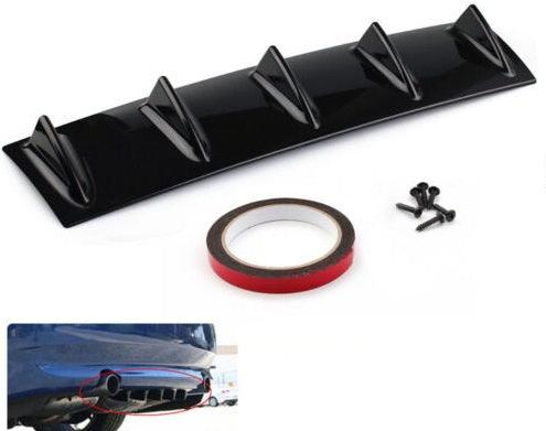 Universal 5 Fin Shark Fin Rear Bumper Lip Diffuser