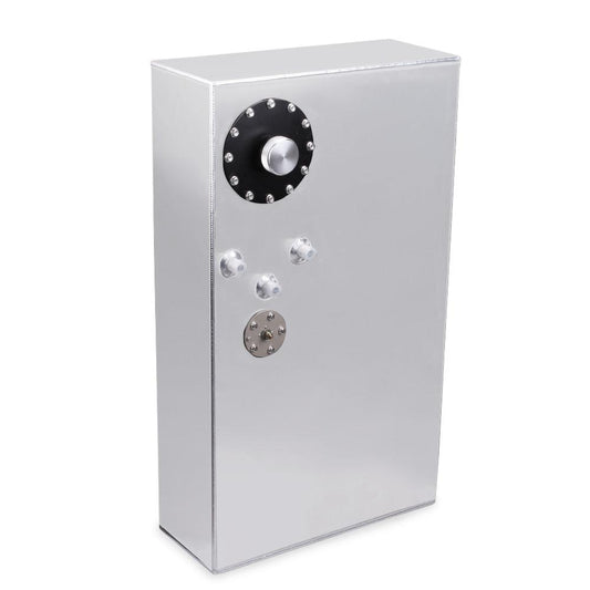 18 Gallon 68L Race Fuel Cell Gas Tank with Cap & Level Sender Polished Aluminum