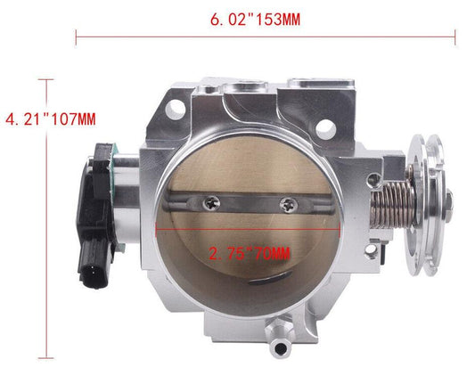 70MM Throttle Body Assembly with Sensor Compatible with Acura Honda DC5 EP3 FG FA K-Series K20 Swap