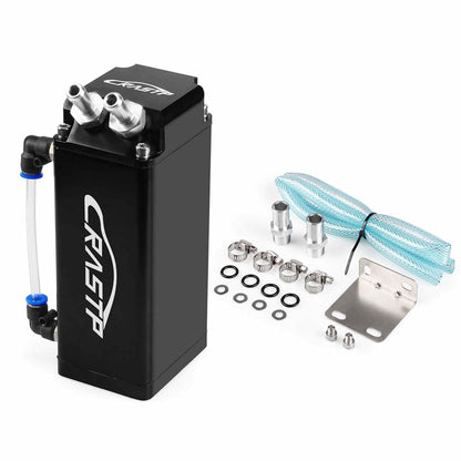 Universal Oil Catch Can Tank Square Shape Polish Aluminum 350ML