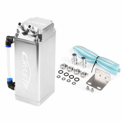 Universal Oil Catch Can Tank Square Shape Polish Aluminum 350ML