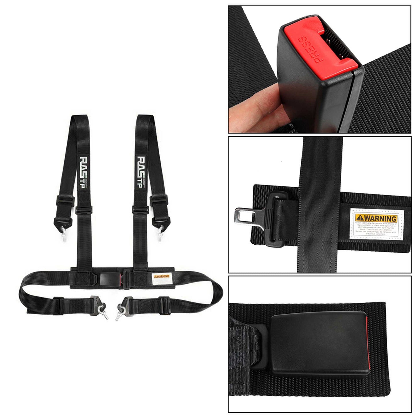4 Point Racing Harness 2 Inch Straps EZ Buckle