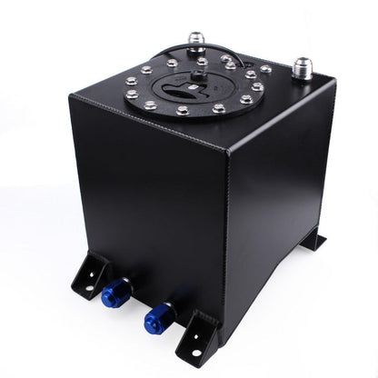 2.5 Gallon 10L Small Auxiliary Fuel Tank with Level Sender Polished Aluminum