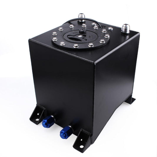 2.5 Gallon 10L Small Auxiliary Fuel Tank with Level Sender Polished Aluminum