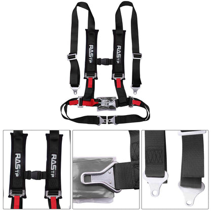 4 Point Safety Harness Racing Seat Belt with Comfort Heavy Duty Shoulder Pads