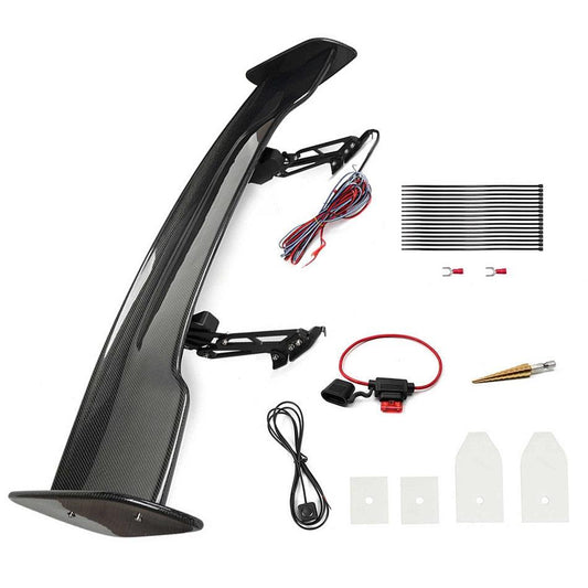 Universal Carbon Fiber Electric Lift Rear Spoiler Rear Trunk Sedan Spoiler