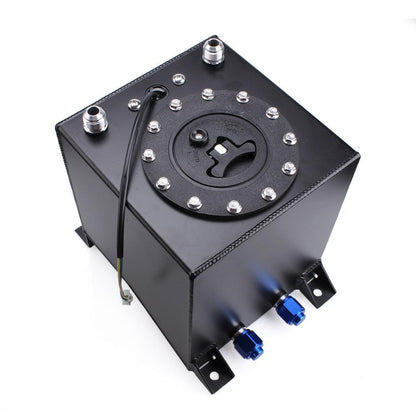 2.5 Gallon 10L Small Auxiliary Fuel Tank with Level Sender Polished Aluminum