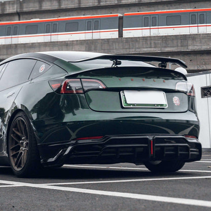 Tesla Electric Lift Rear Spoiler Carbon Fiber Rear Trunk Spoiler