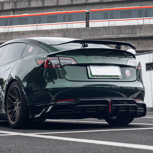 Tesla Electric Lift Rear Spoiler Carbon Fiber Rear Trunk Spoiler