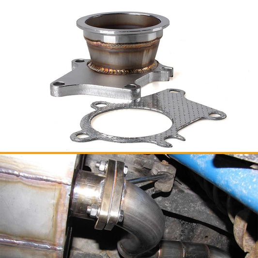 Turbo Adaptor Flange for T25 T28 Gt25 Gt28 8 Bolt 3 inch 76mm V Band Turbo Outlet Downpipe Flange