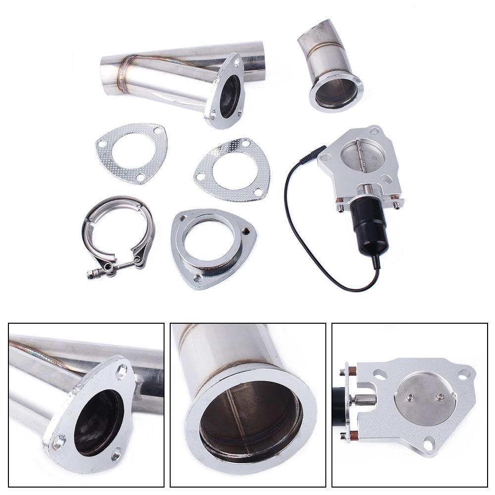 Universal Electric Stainless Exhaust Cutout Cut Out Dump Valve/Switch with Remote Control