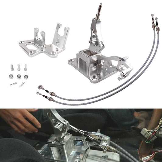 Billet Shifter Box Shifter Cable Bracket Transmission Set for K20 K24 K Swap EG EK K-Series Civic