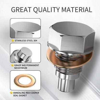 Universal Stainless Steel Magnetic Oil Drain Plug & Oil Drain Sump Nut