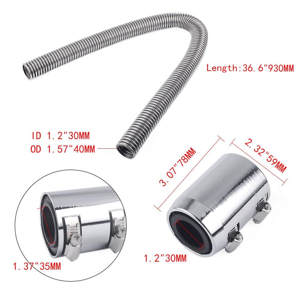 Universal Stainless Steel Radiator Flexible Coolant Water Hose Kit with Caps