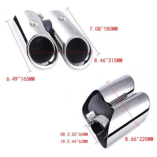 2019 Porsche Macan Dual Exhaust Tip Chrome Exhaust Muffler
