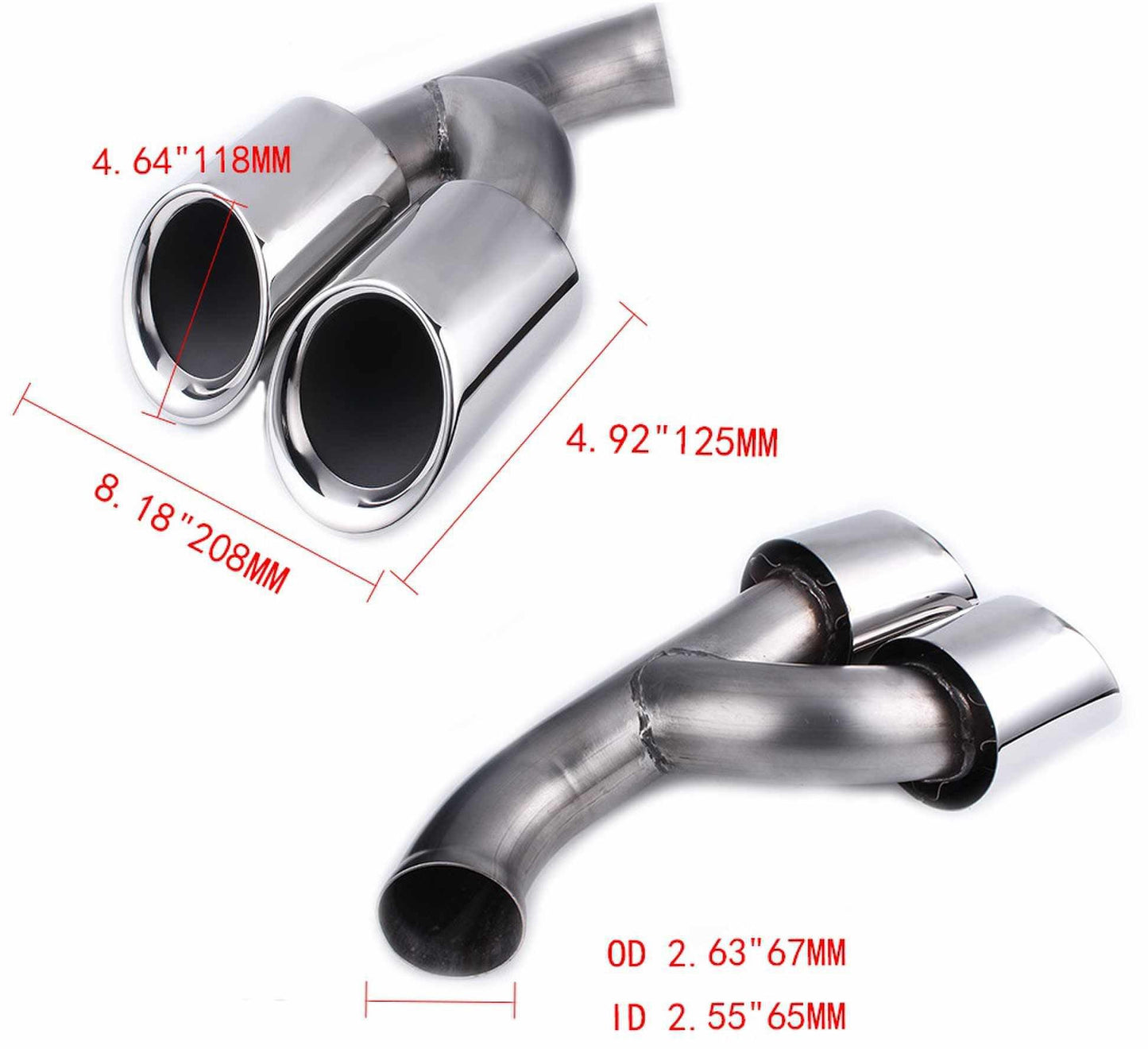 2015 Porsche Cayenne 8100 Dual Exhaust Tips Exhaust Muffler