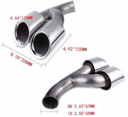 2015 Porsche Cayenne 8100 Dual Exhaust Tips Exhaust Muffler