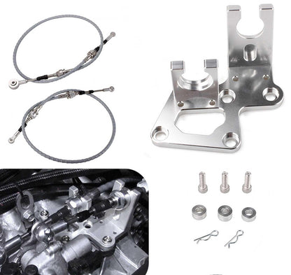 Billet Shifter Box Shifter Cable Bracket Transmission Set for K20 K24 K Swap EG EK K-Series Civic