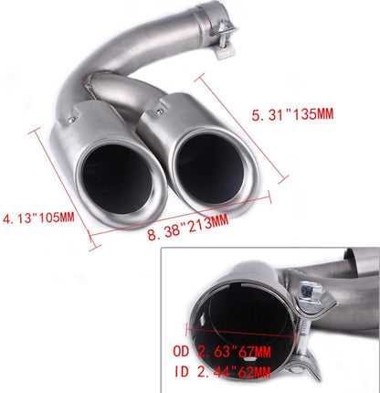2018 Porsche Cayenne Dual Exhaust Tips Exhaust Muffler