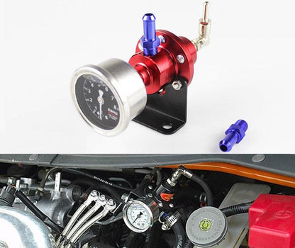 Adjustable Fuel Pressure Regulator with Gauge 0-140 PSI Universal 6AN